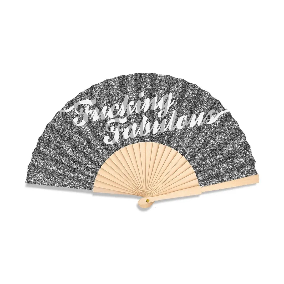 Fucking Fabulous” Glitter 23 cm Hand Fan