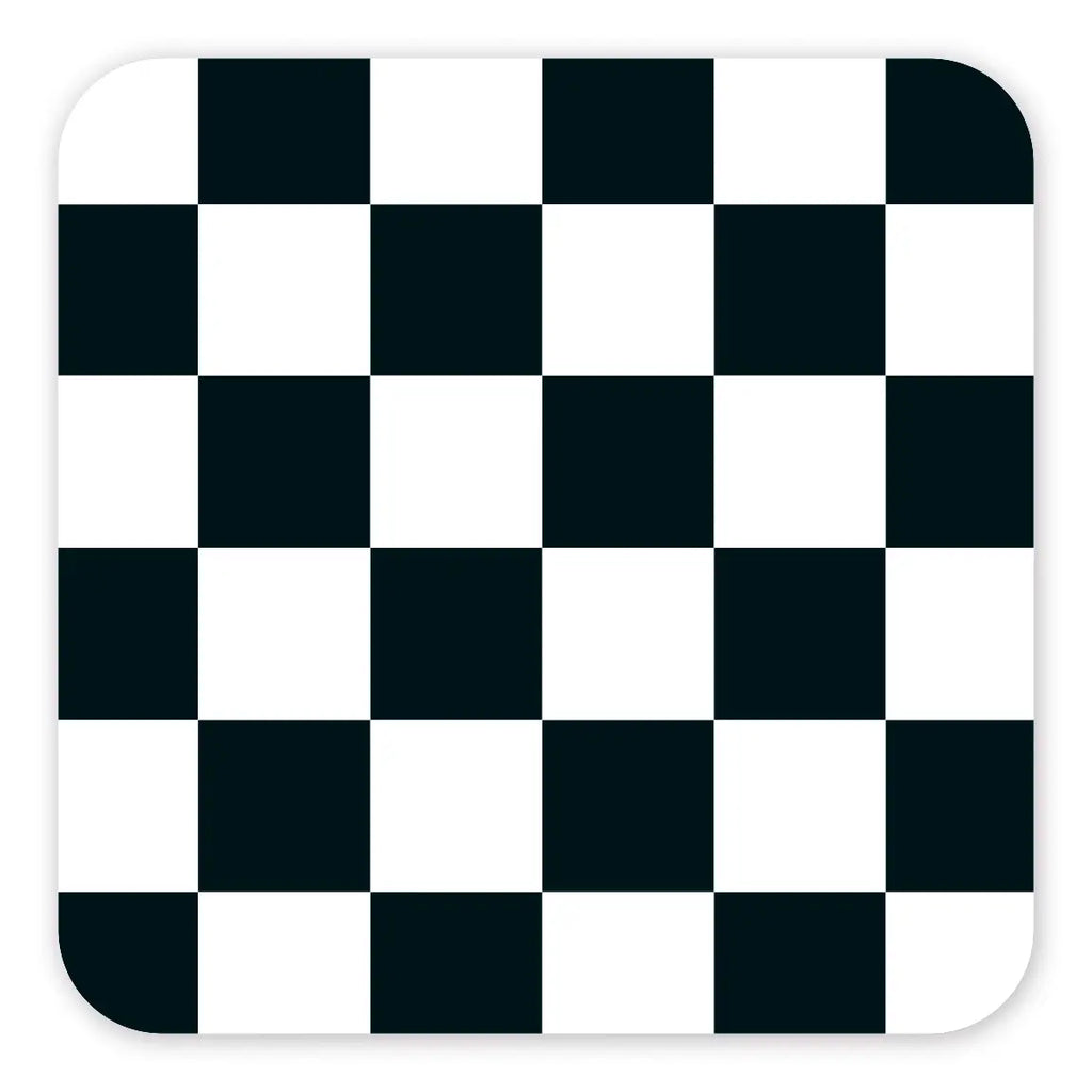 Black & White Checkerboard Coaster