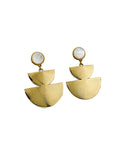 Golden Arc Stainless Steel Drop Earrings
