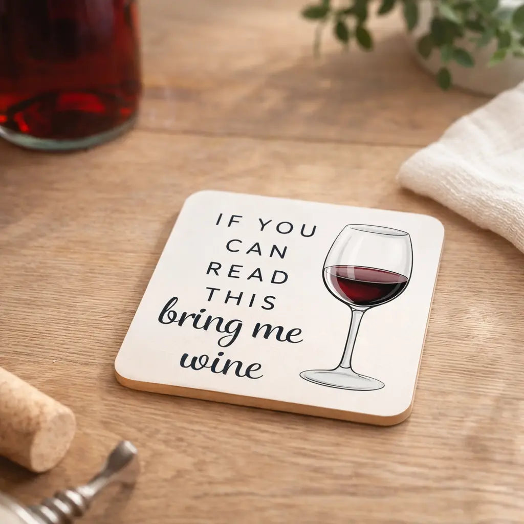 If You Can Read This Bring Me Wine - Coaster